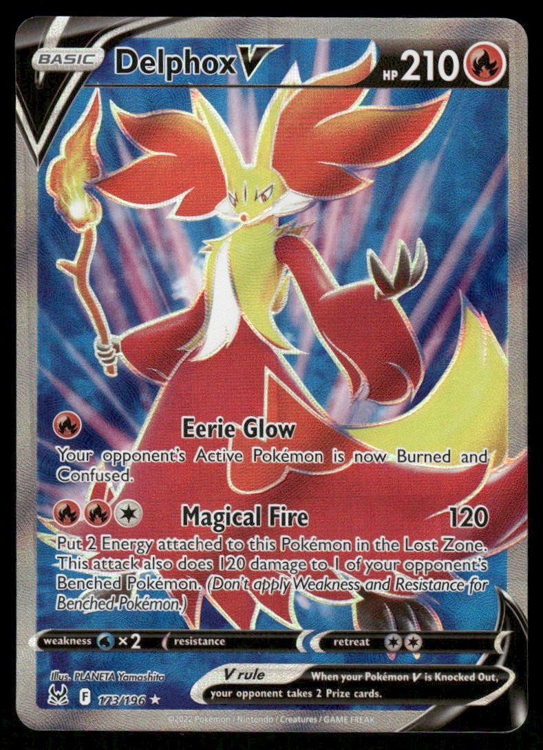 Pokemon Cards Delphox V 173/196 Lost Origin Rare Ultra NM0