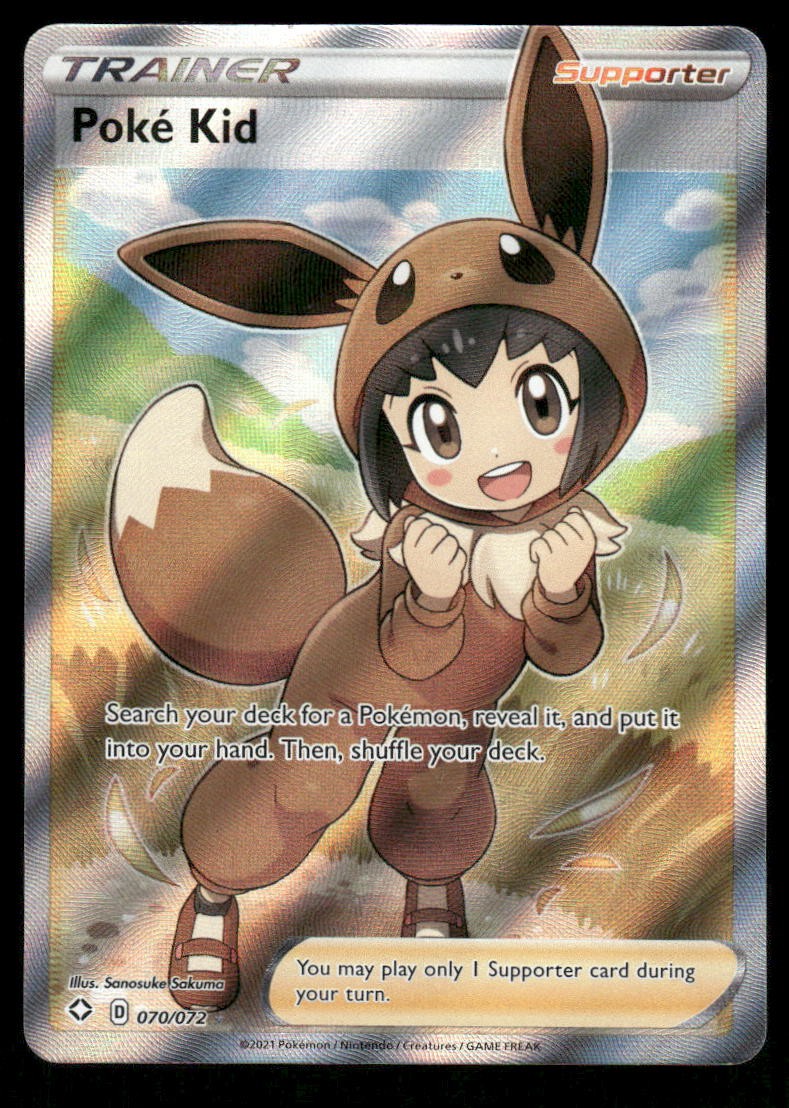 Pokemon Cards Poke Kid 070/072 Shining Fates Rare Ultra NM0