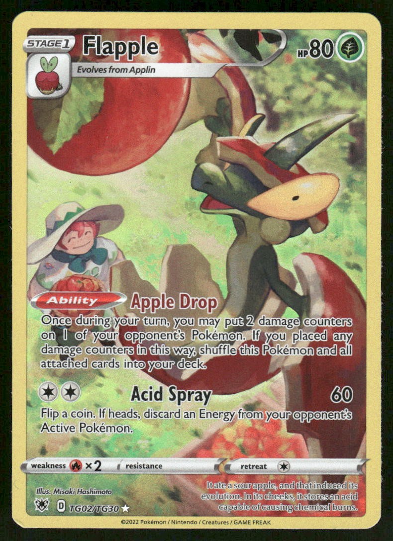 Pokemon Cards Flapple TG02/TG30 Astral Radiance Trainer Gallery Holo NM *30