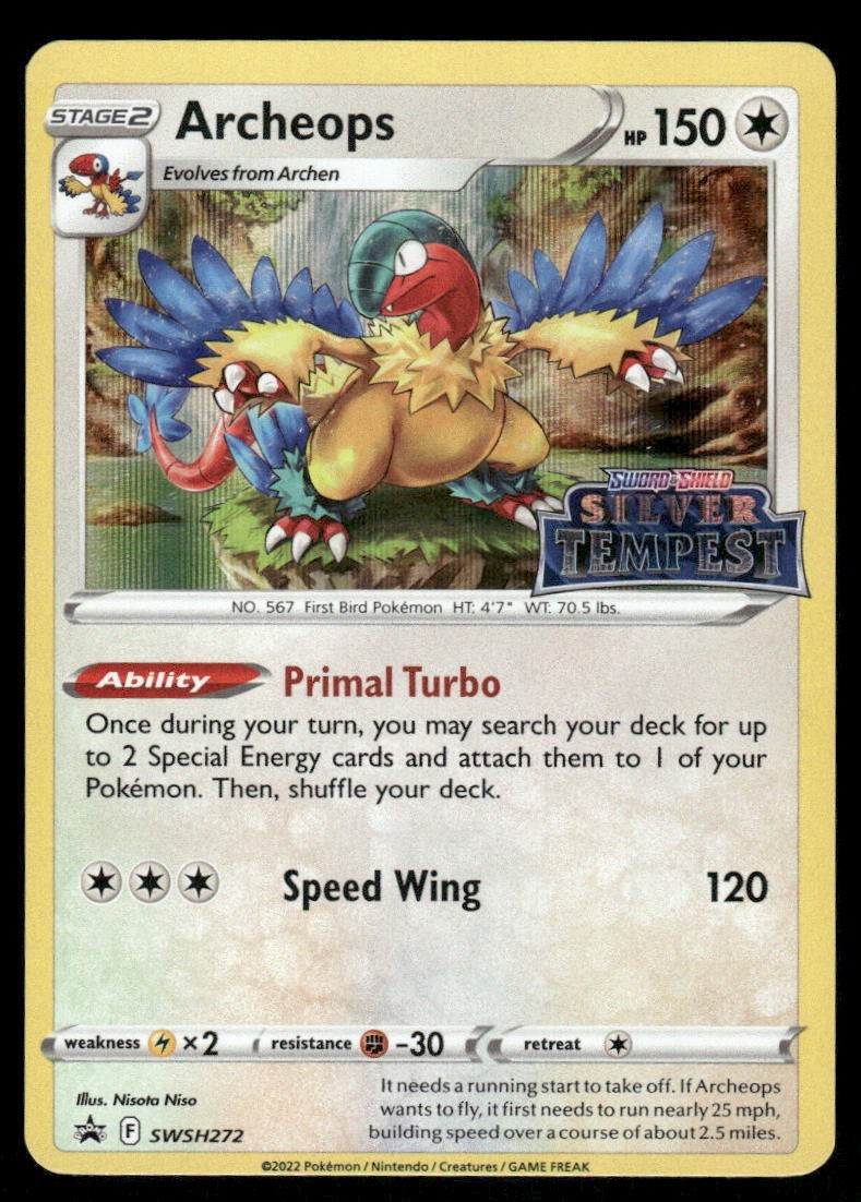 Pokemon Cards Archeops SWSH272 SWSH Black Star Promo PRE RELEASE NM0