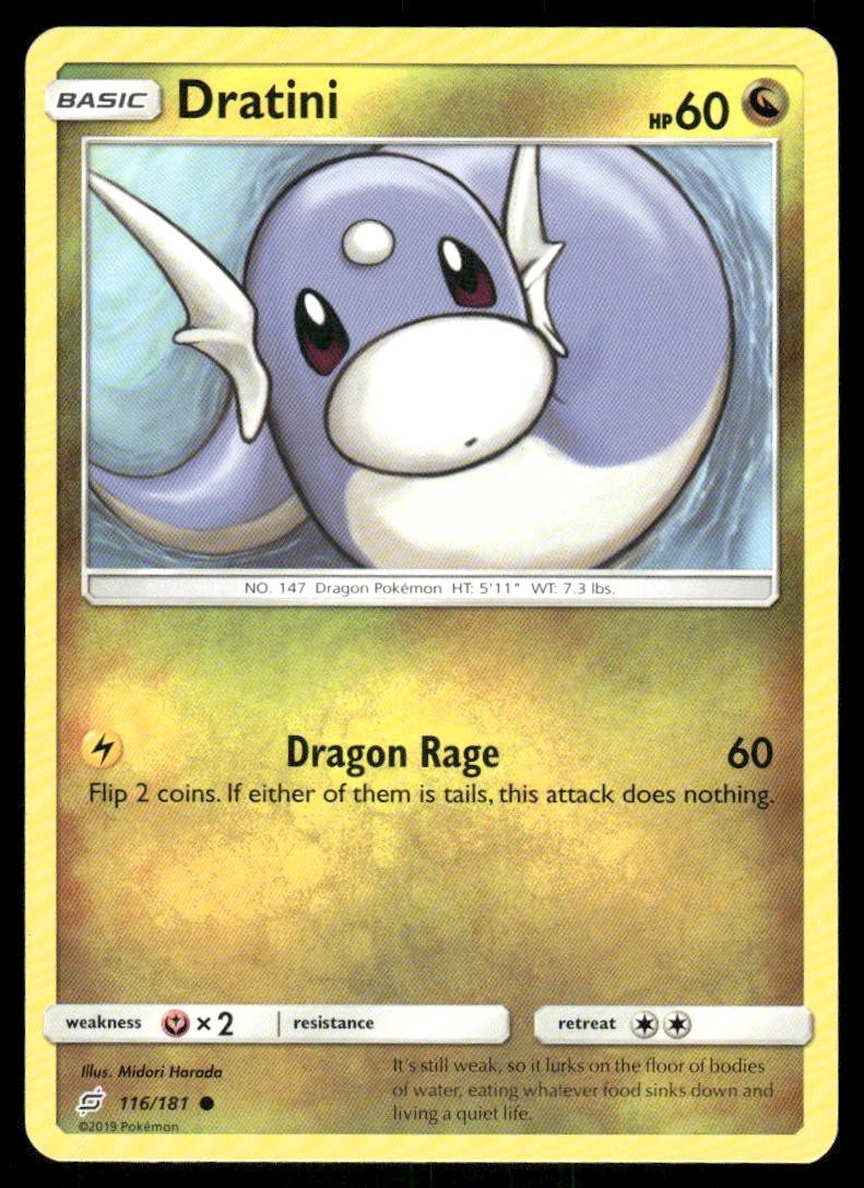 Pokemon Cards Dratini 116/181 Team Up Sun & Moon Common NM0