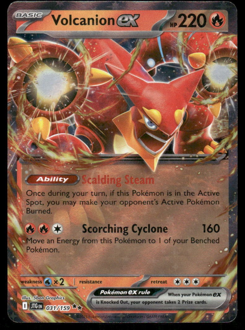 Pokemon Cards Volcanion ex 031/159 Journey Together Double Rare NM ...