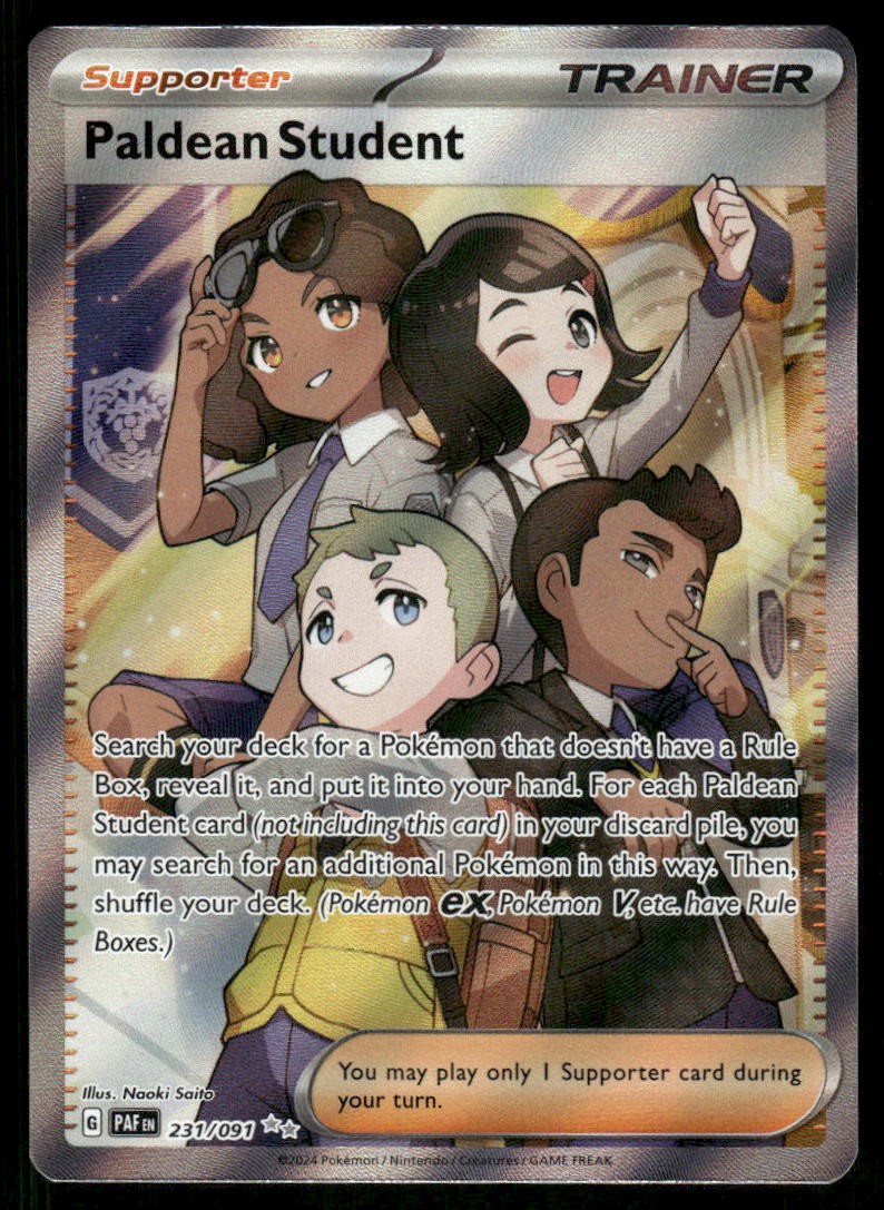 Pokemon Cards Paldean Student 231/091 Paldean Fates Ultra Rare NM *40