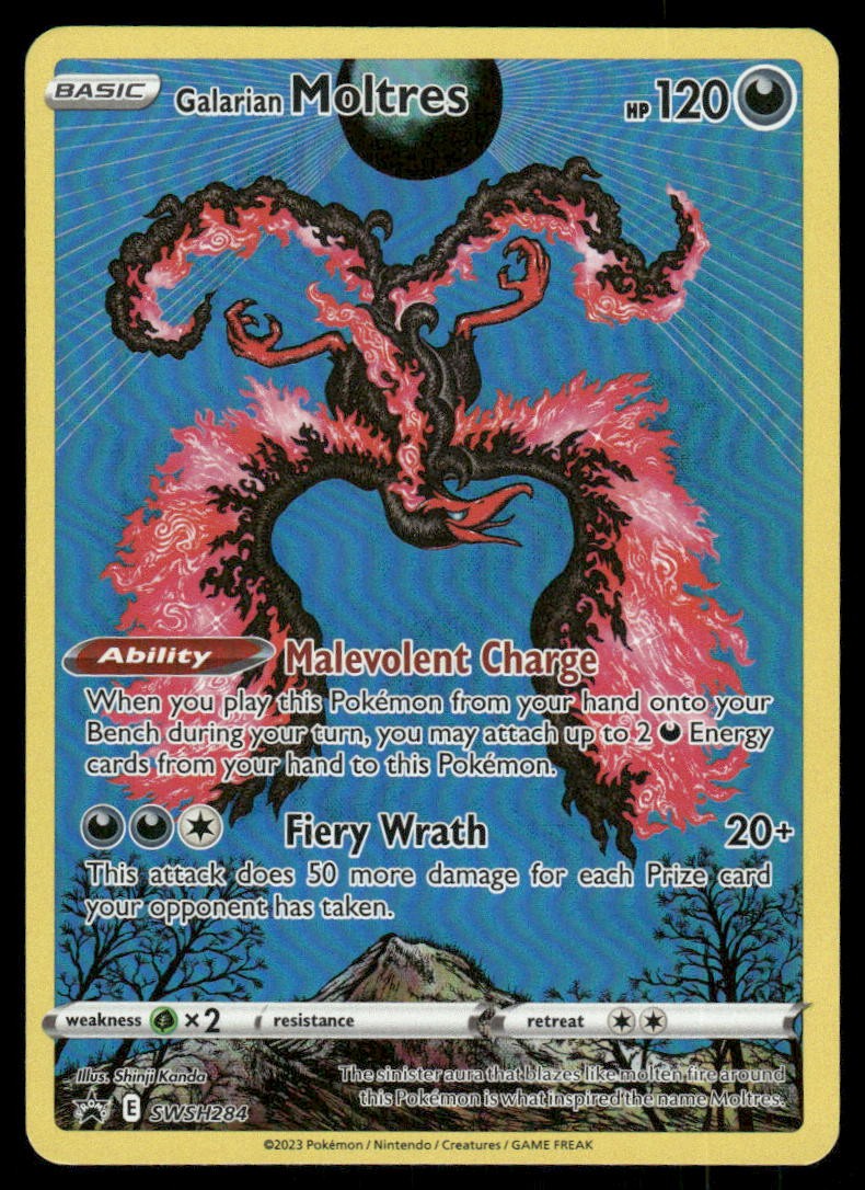 Pokemon Cards Galarian Moltres SWSH284 SWSH Black Star Promo NM0