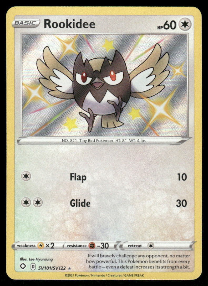 Pokemon Cards Rookidee SV101/SV122 Shining Fates Shiny Vault Rare Shiny NM *10