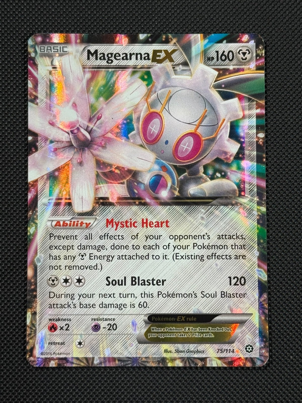 Magearna EX 75/114 HOLO Pokémon Card XY Steam Siege Holo Rare0