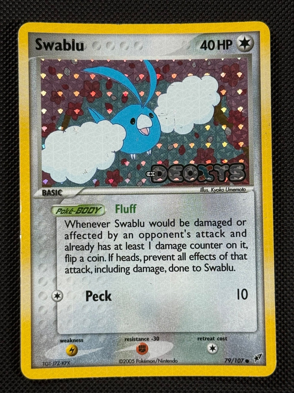 Swablu 79/107 STAMPED Pokémon Card EX Deoxys Reverse Holo Common0