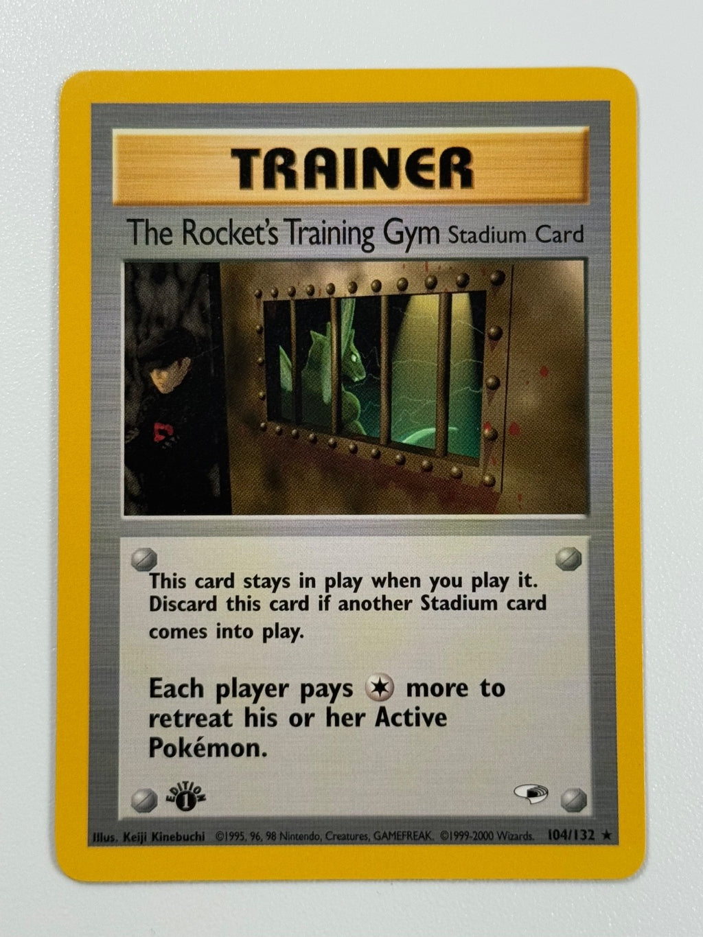 Pokémon Cards The Rocket's Training Gym 104/132 1ST EDITION Gym Heroes WOTC Rare0