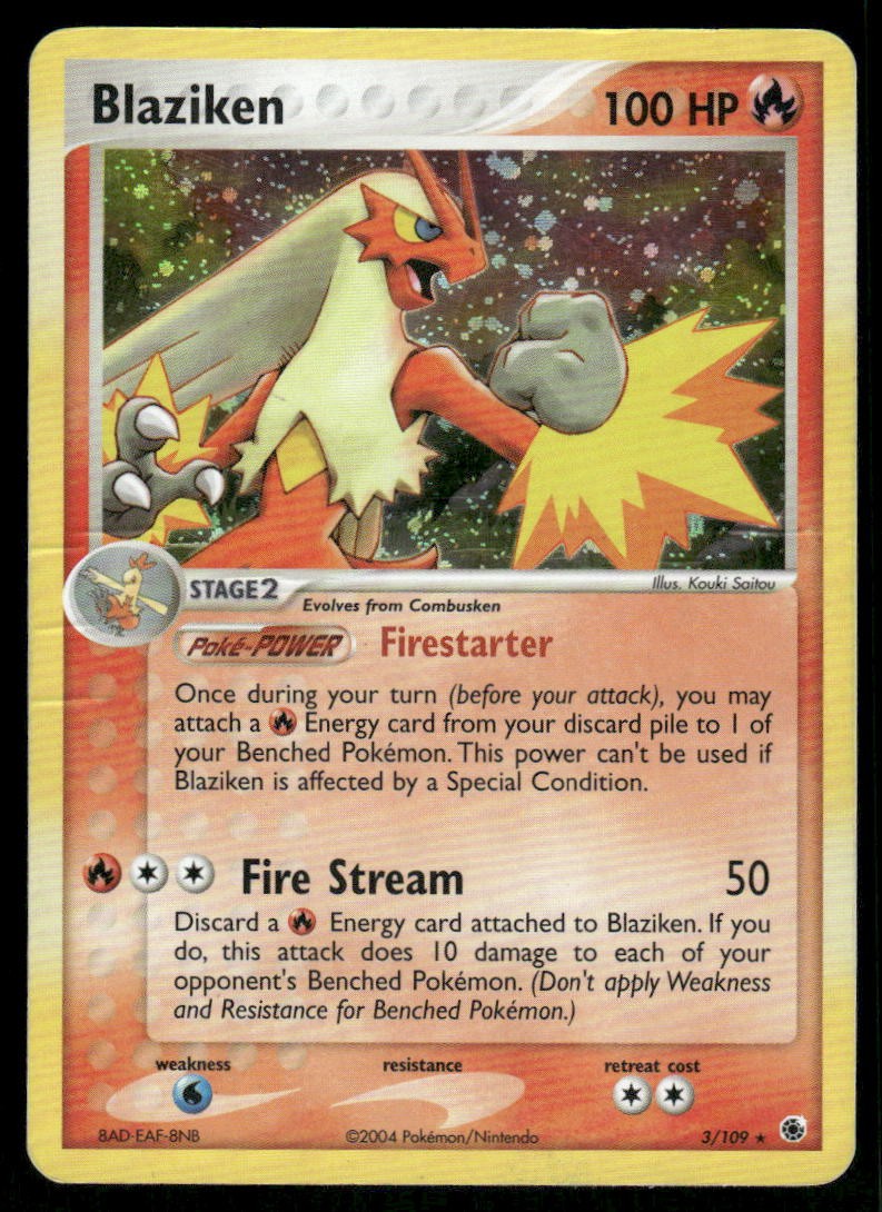 Pokemon Cards Blaziken 3/109 Ruby & Sapphire Holo Rare MP0