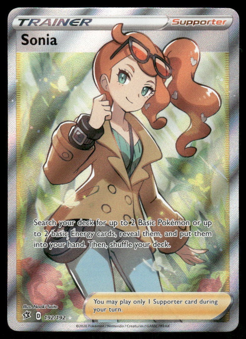 Pokemon Cards Sonia 192/192 Rebel Clash Rare Ultra NM0