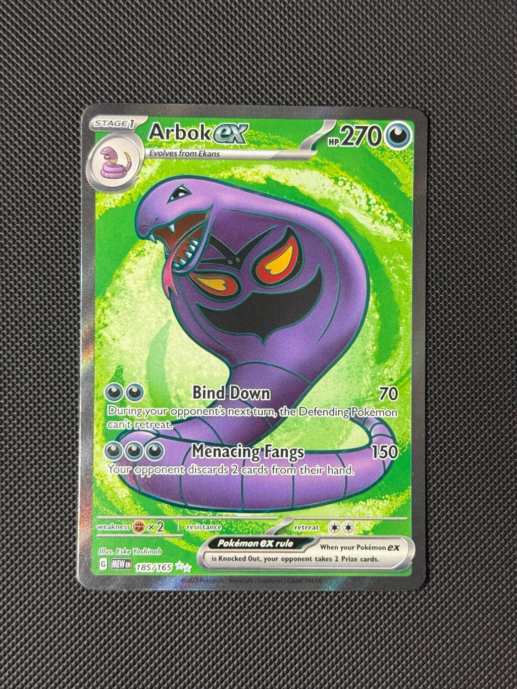 Arbok ex 185/165 FA Pokémon Card Scarlet & Violet 151 Holo NM0