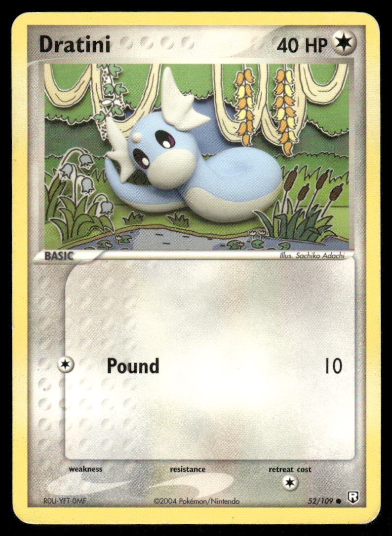 Pokemon Cards Dratini 52/109 Team Rocket Returns Common LP0