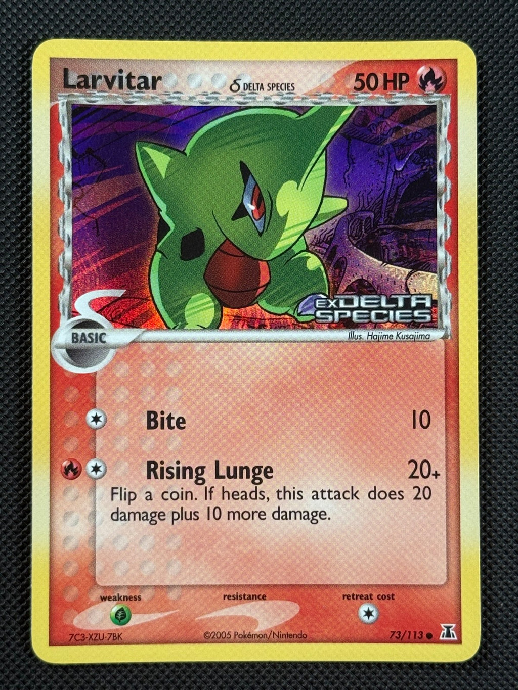 Larvitar 73/113 STAMPED Pokémon Card EX Delta Species Reverse Holo Common 0