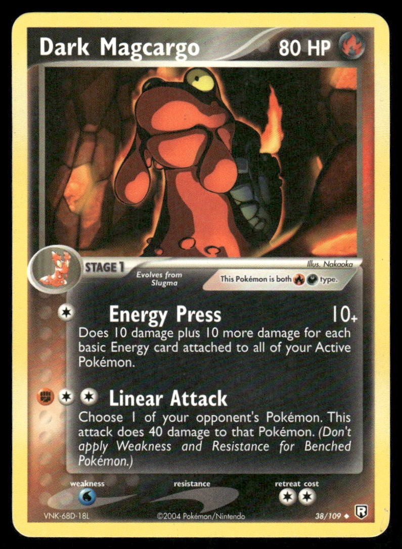 Pokemon Cards Dark Magcargo 38/109 Team Rocket Returns Uncommon LP0
