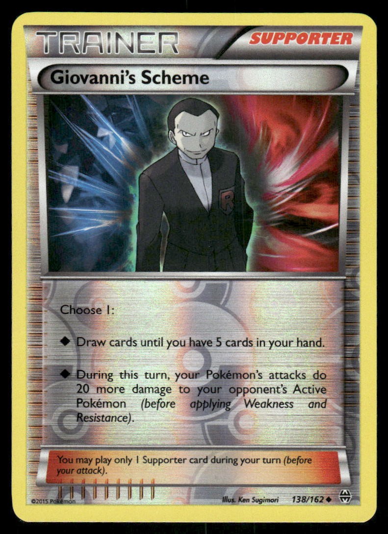 Pokemon Cards Giovanni's Scheme 138/162 Reverse Holo BREAKthrough XY NM0