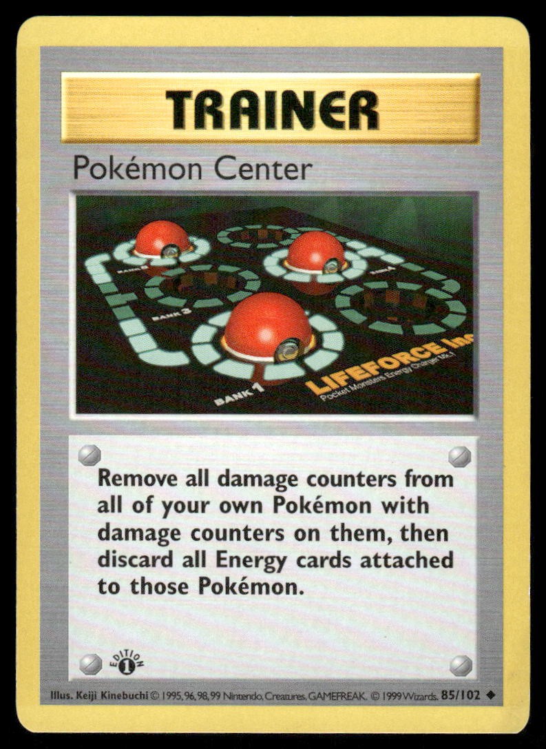 Pokemon Cards Pokemon Center 85/102 1ST EDITION Base Set WOTC Uncommon NM0