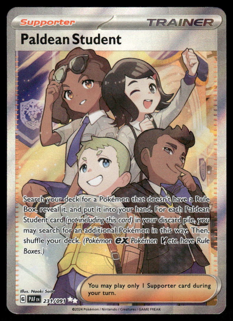 Pokemon Cards Paldean Student 231/091 Paldean Fates Ultra Rare NM0