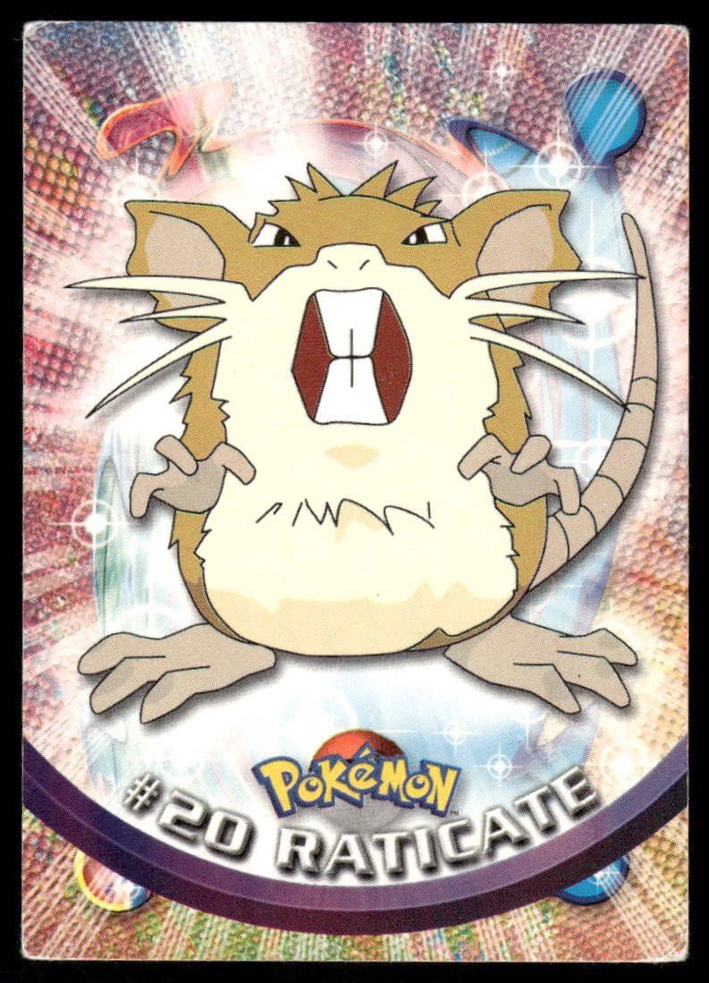 Pokemon Cards Raticate #20 Topps Trading Cards Series 1 MP *10