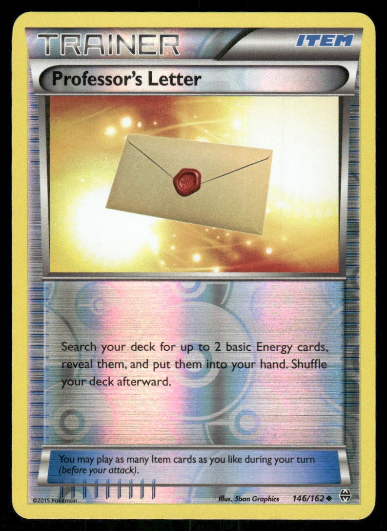Pokemon Card Professor's Letter 146/162 Reverse Holo BREAKthrough XY NM0