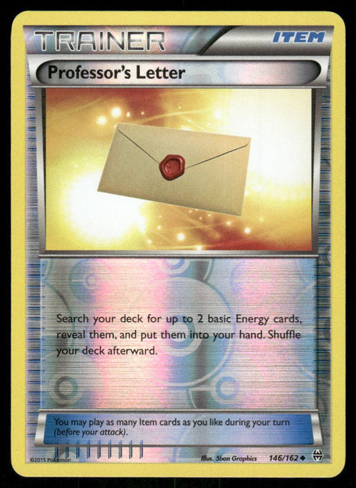 Pokemon Card Professor's Letter 146/162 Reverse Holo BREAKthrough XY NM0