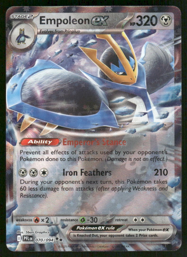 Pokemon Cards Empoleon ex 070/094 Phantasmal Flames Double Rare NM0