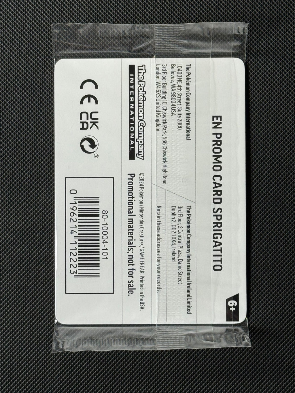 Sprigatito SVP 191 Promo Pokémon Card Black Star Promo SEALED3