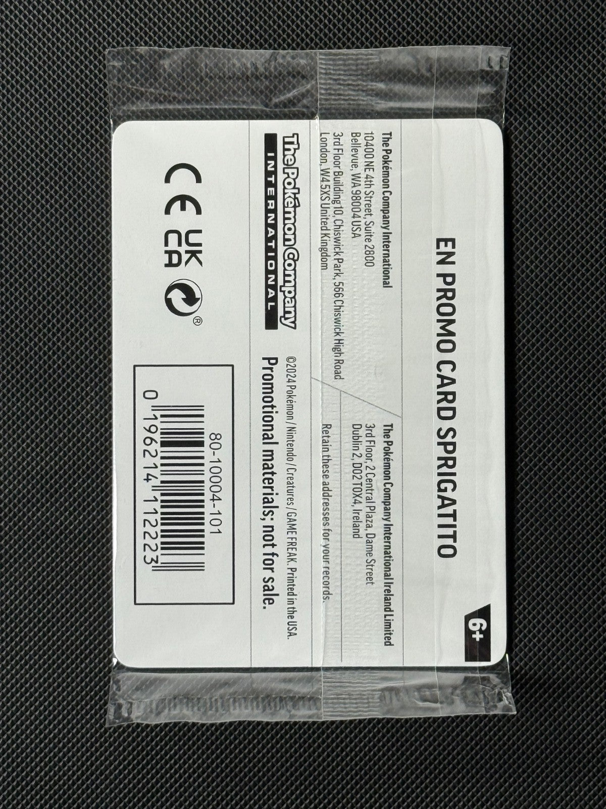 Sprigatito SVP 191 Promo Pokémon Card Black Star Promo SEALED3