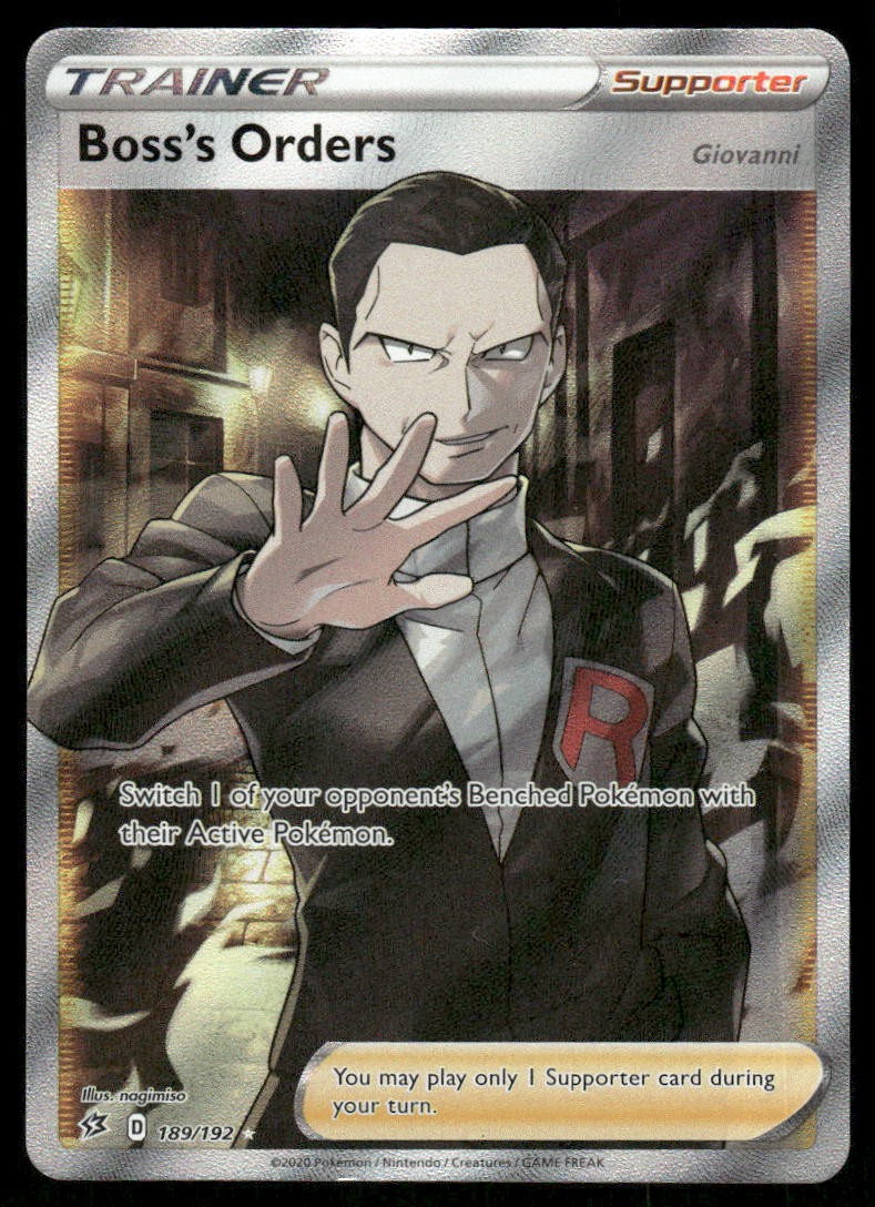 Pokemon Cards Boss's Orders 189/192 Rebel Clash Rare Ultra NM *30