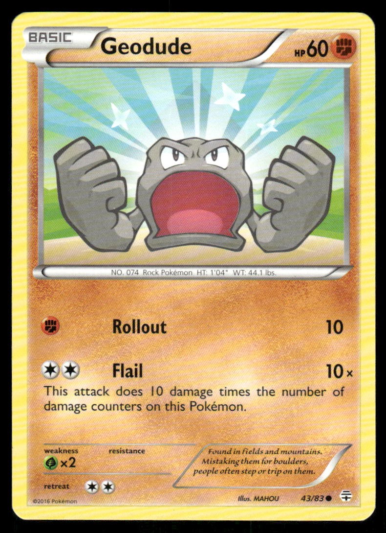 Pokemon Cards Geodude 43/83 Generations Common NM0