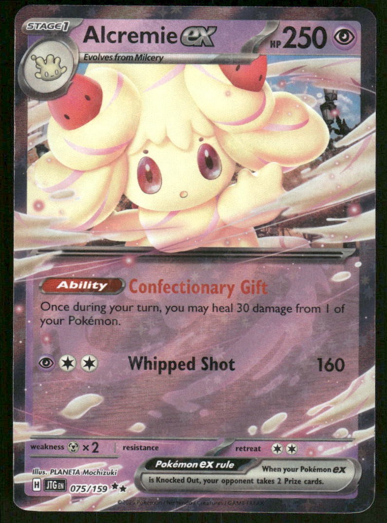 Pokemon Cards Alcremie ex 075/159 Journey Together Double Rare NM *10