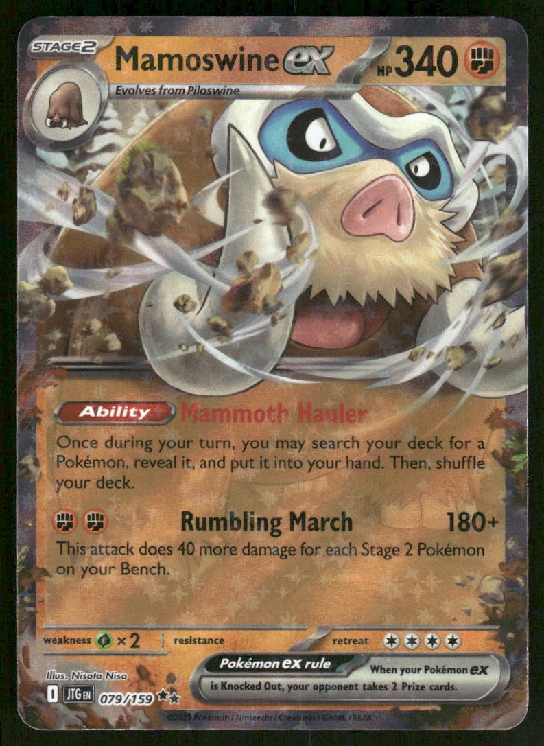 Pokemon Cards Mamoswine ex 079/159 Journey Together Double Rare NM *10