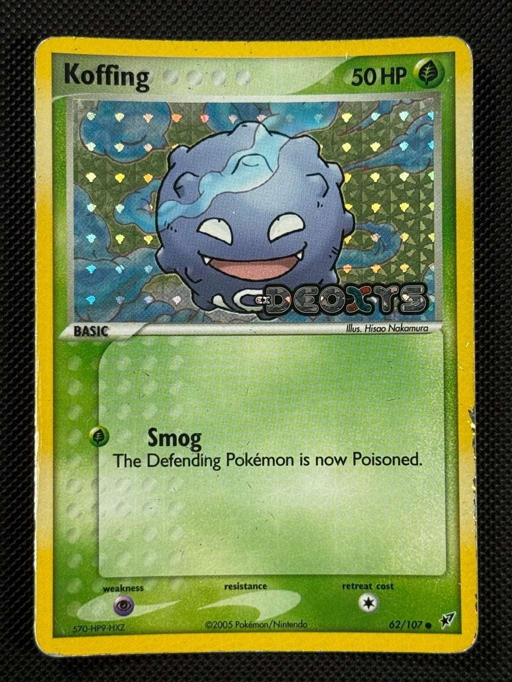 Koffing 62/107 STAMPED Pokémon Card EX Deoxys Reverse Holo Common0