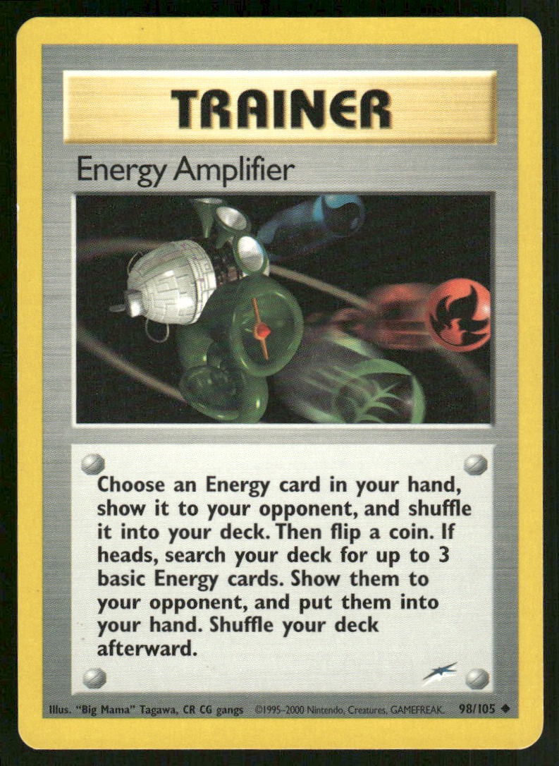 Pokemon Cards Energy Amplifier 98/105 UNLIMITED Neo Destiny WOTC Uncommon NM0
