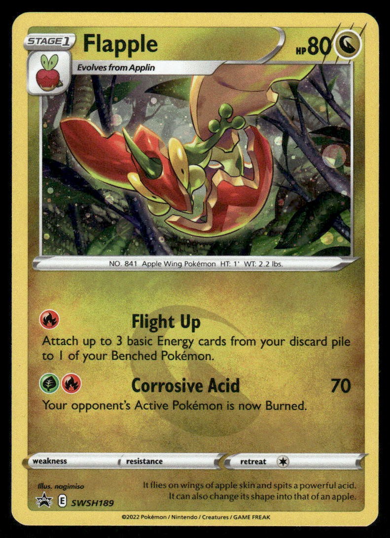 Pokemon Cards Flapple SWSH189 SWSH Black Star Promo NM0