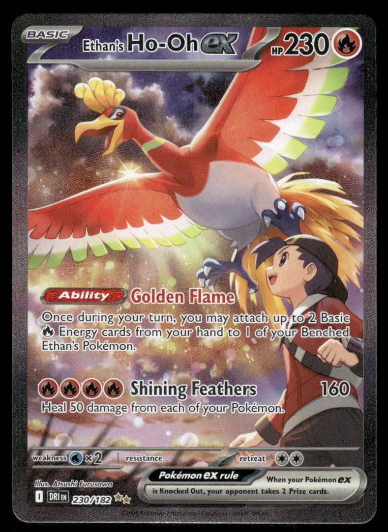 Pokemon Cards Ethan's Ho-Oh ex 230/182 Destined Rivals NM *40