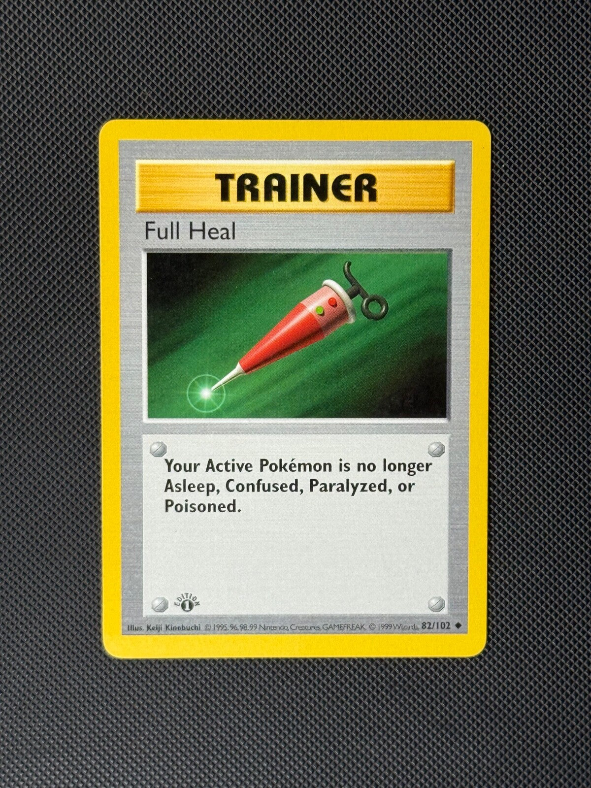 Full Heal 82/102 1st Edition Shadowless Pokémon Card Base Set WOTC Uncommon0