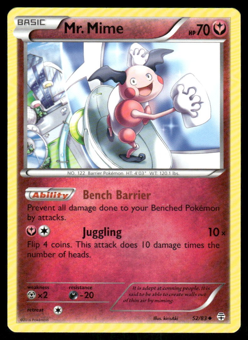 Pokemon Cards Mr. Mime 52/83 Generations Uncommon NM0