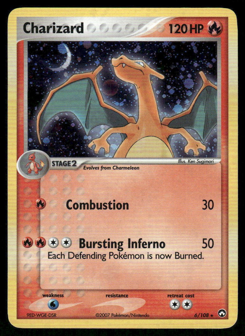 Pokemon Cards Charizard 6/108 Power Keepers Holo Rare NM0