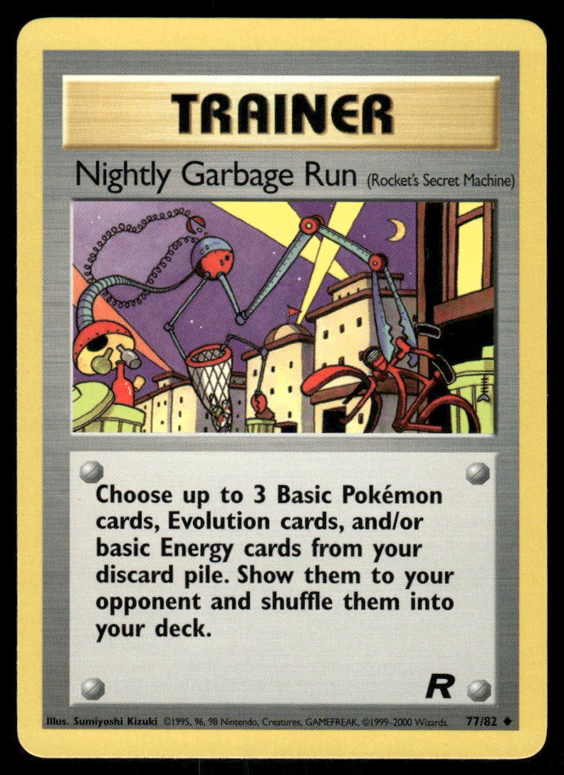 Pokemon Cards Nightly Garbage Run 77/82 UNLIMITED Team Rocket WOTC Uncommon NM0