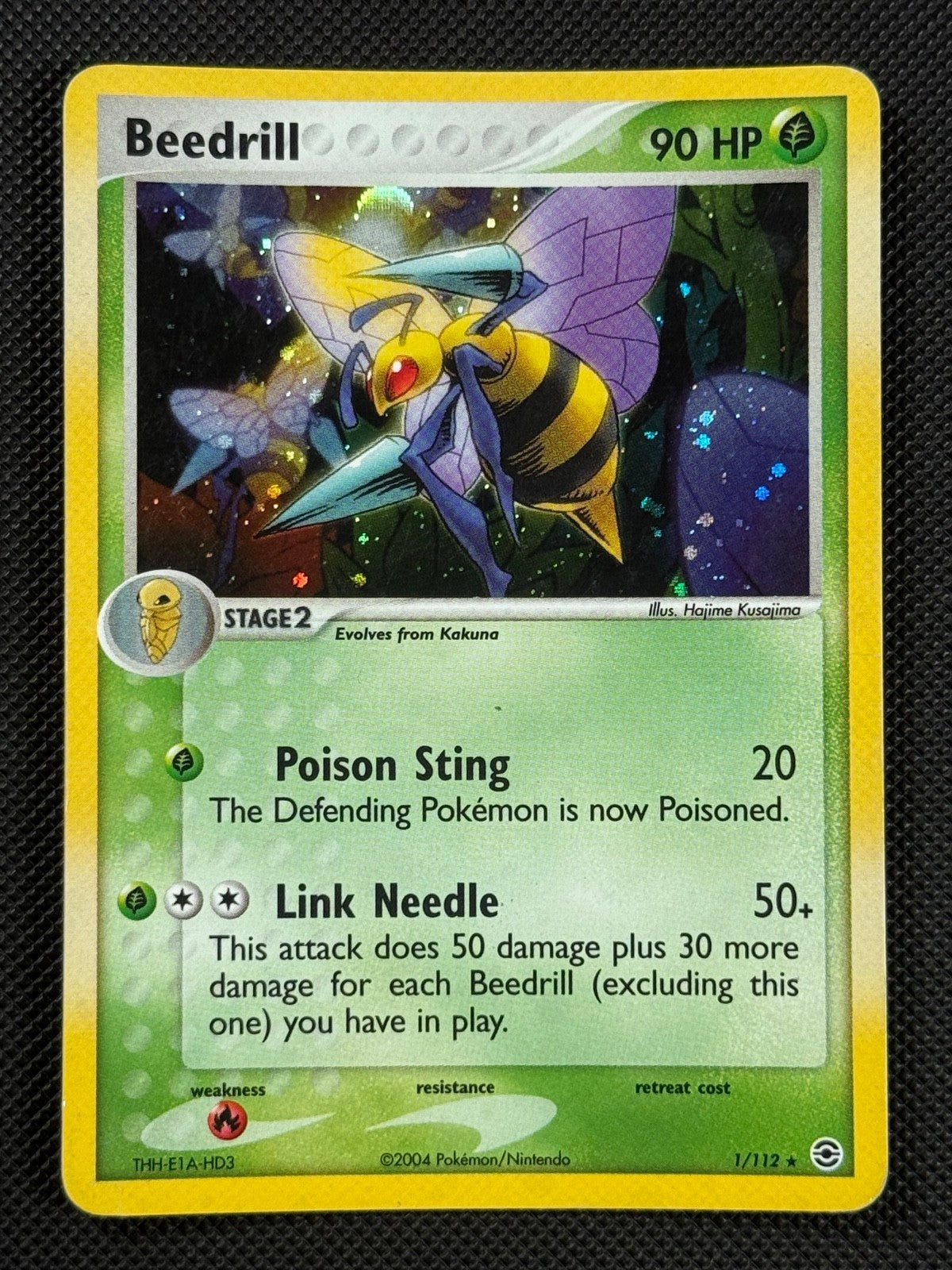 Beedrill 1/112 HOLO Pokémon Card EX FireRed LeafGreen Holo Rare0