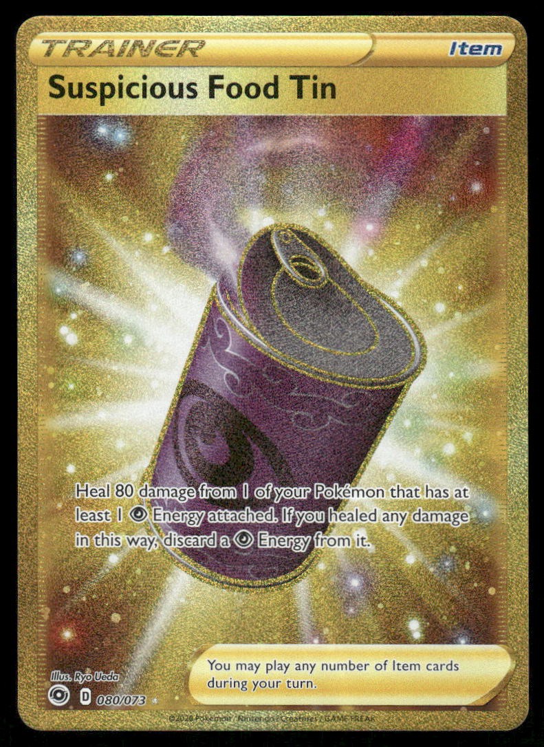 Pokemon Cards Suspicious Food Tin 080/073 Champion's Path Secret Rare NM0