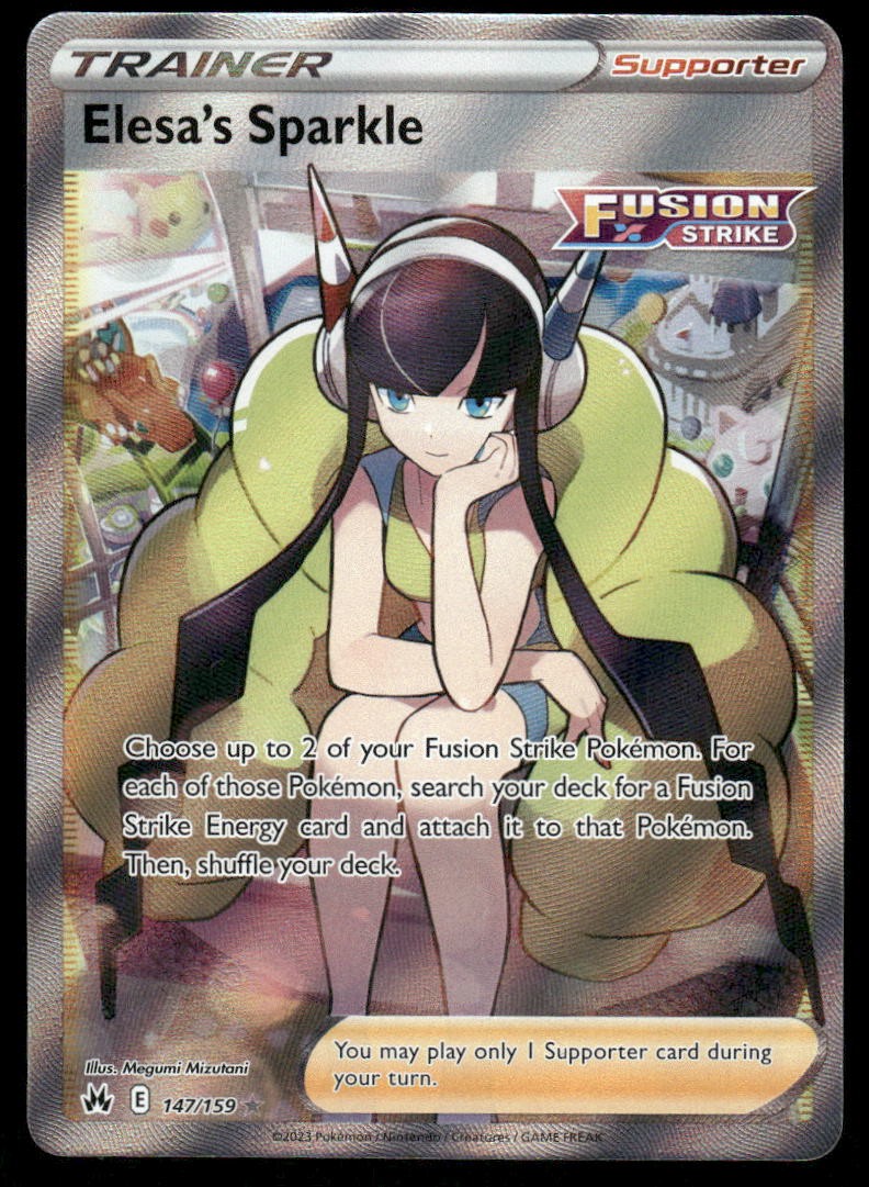 Pokemon Cards Elesa's Sparkle 147/159 Crown Zenith Rare Ultra NM0