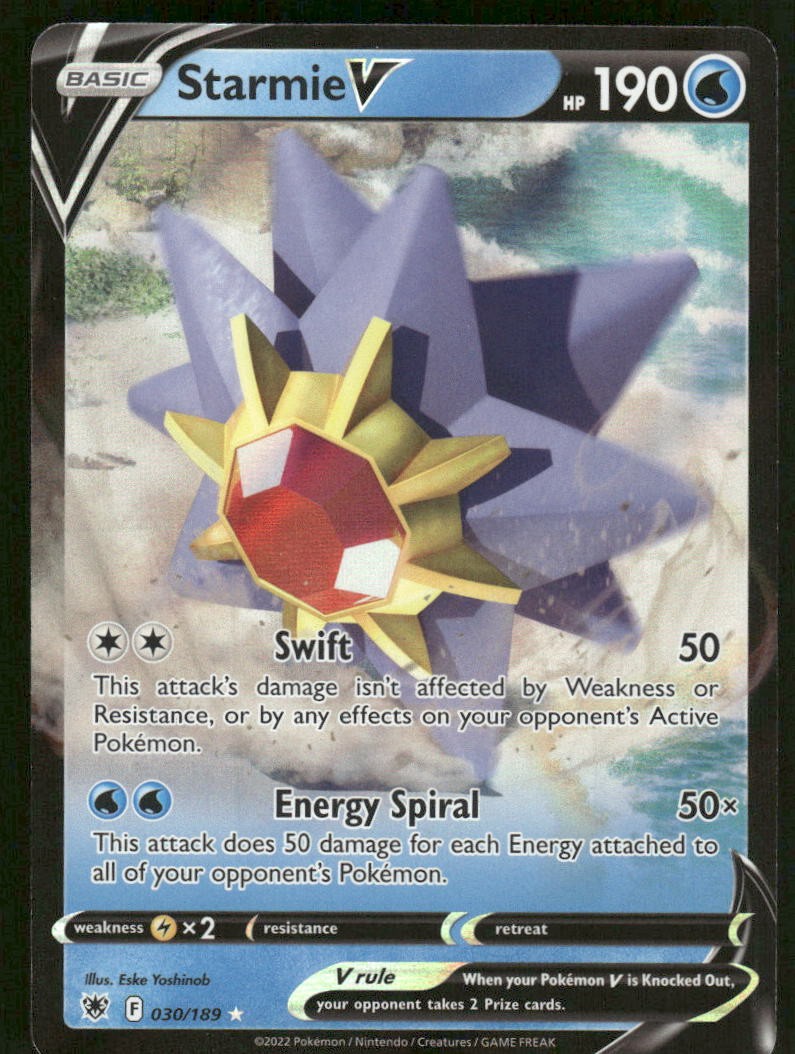 Pokemon Cards Starmie V 030/189 Astral Radiance Holo Rare V NM0