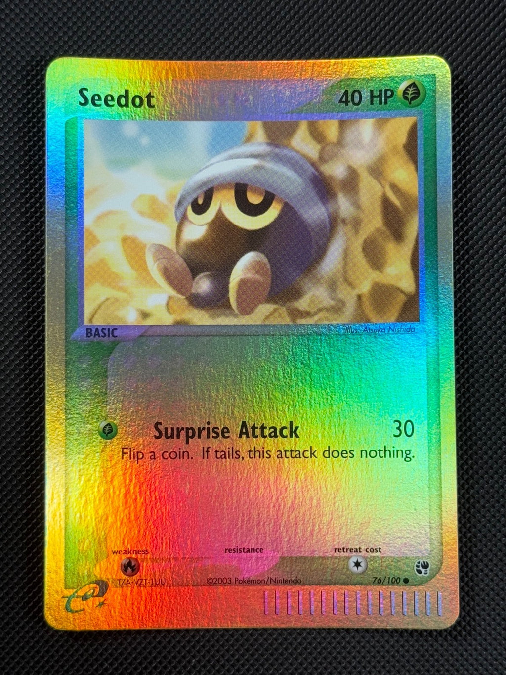 Seedot 76/100 REVERSE HOLO Pokémon Card EX Sandstorm Holo Common0