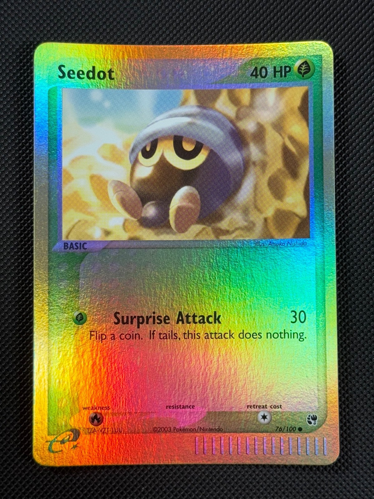 Seedot 76/100 REVERSE HOLO Pokémon Card EX Sandstorm Holo Common0