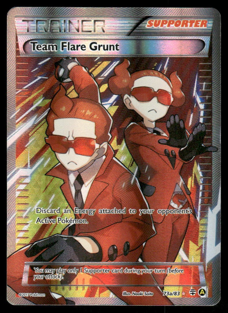 Pokemon Cards Team Flare Grunt 73a/83 Generations Rare Ultra LP0