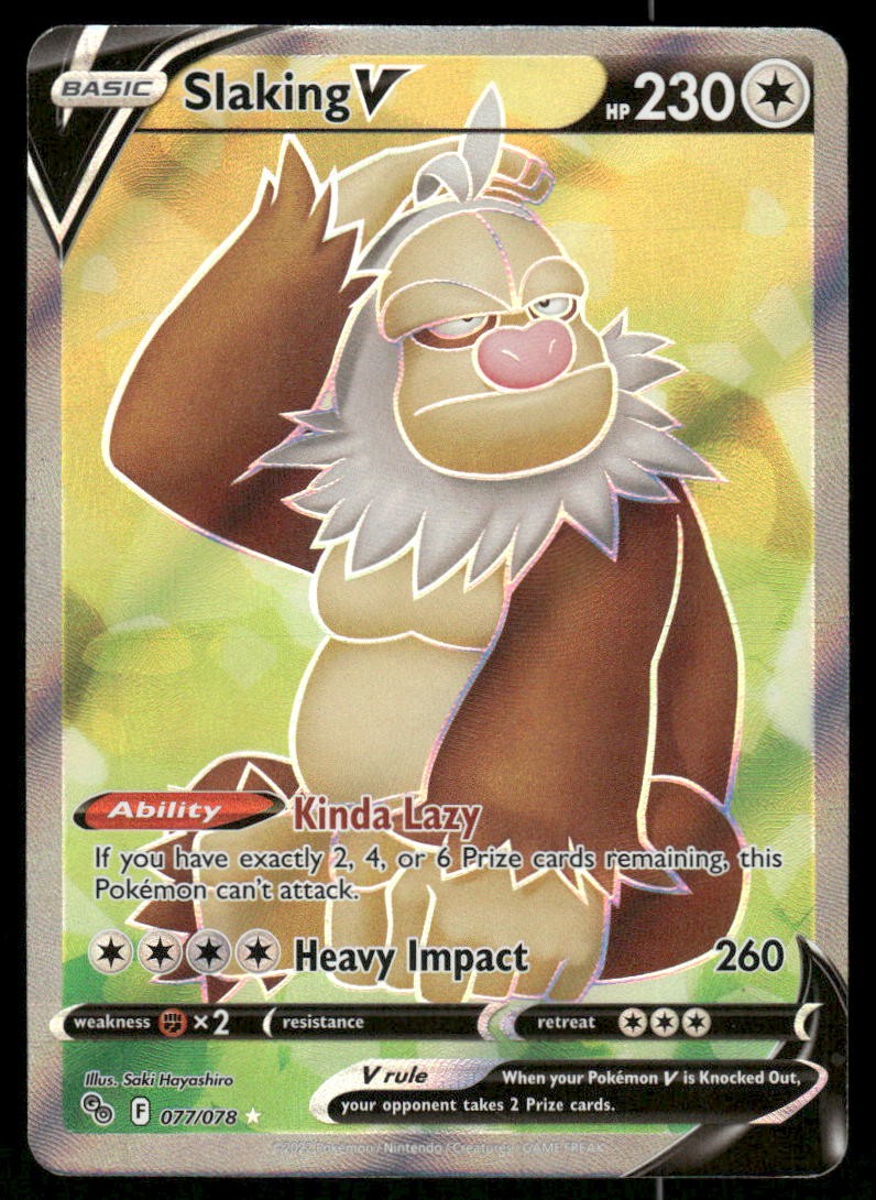 Pokemon Cards Slaking V 077/078 Pokemon GO Rare Ultra NM *20