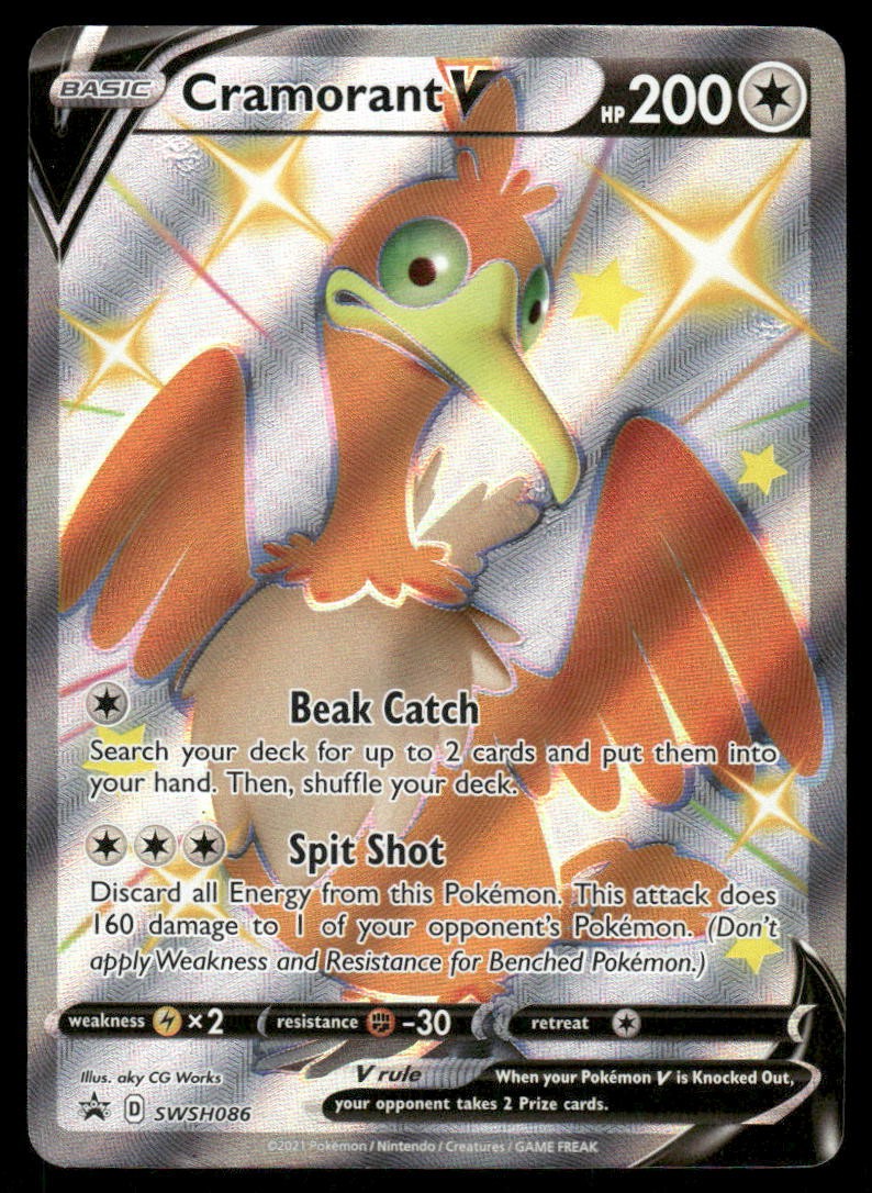 Pokemon Cards Cramorant V SWSH086 SWSH Black Star Promo MP0