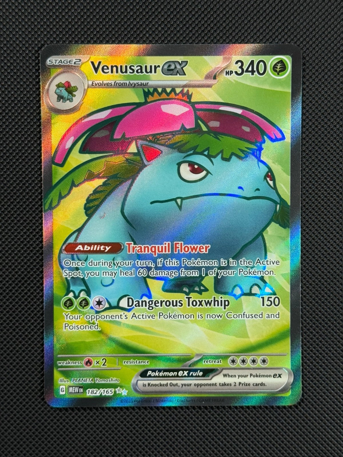 Pokémon Cards Venusaur ex 182/165 Pokemon 151 Scarlet & Violet FA Holo Rare1