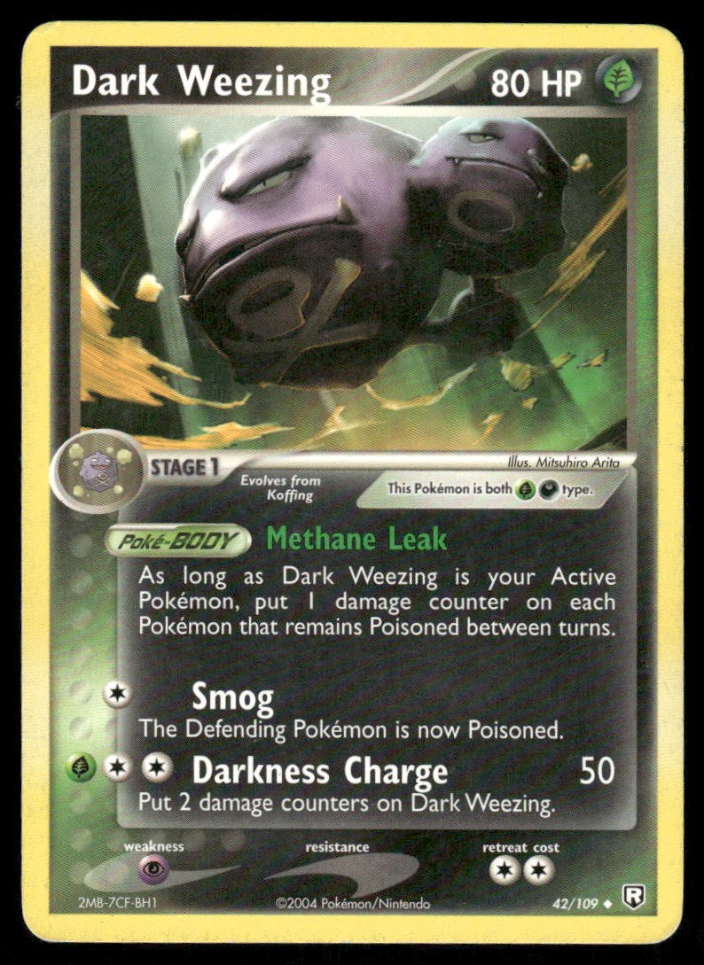 Pokemon Cards Dark Weezing 42/109 Team Rocket Returns Uncommon LP0